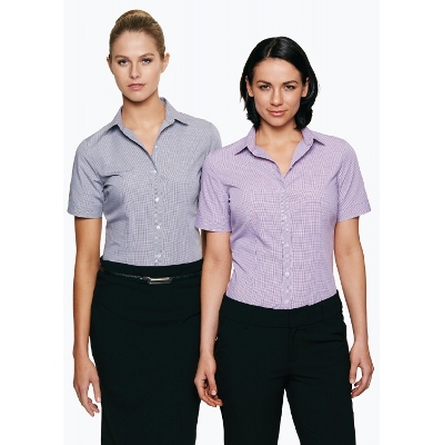 Aussie Pacific Ladies Toorak Check Short Sleeve Shirt (2901S_AUSP)