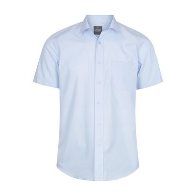 Mens Sky Nicholson Premium Poplin Short Sleeve Shirt - Sky - (1272S-Sky_GLO)