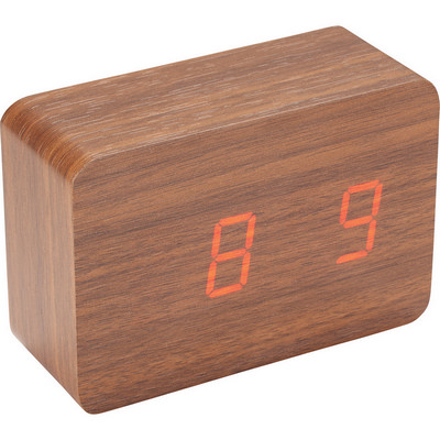LED Display Clock - Wood (1071_RNG_DEC)