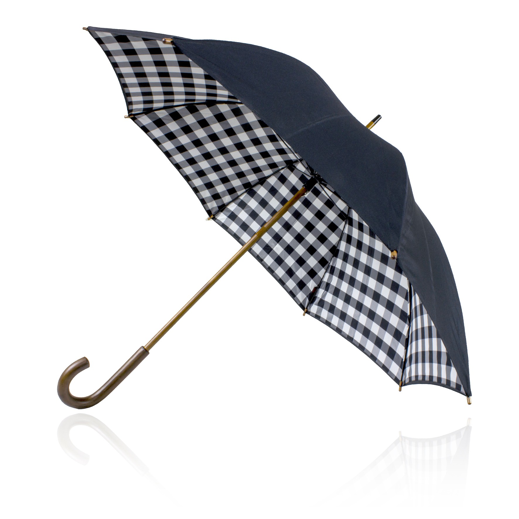 Umbrella 58cm Double Canopy Shelta Black Check (US1444.CHK_GL_DEC)