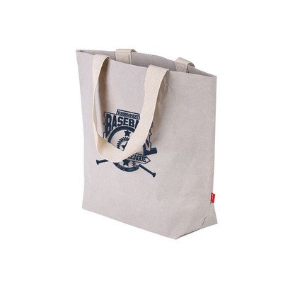 Large Washable Kraft Paper Bag with Cotton Handle(430x345x125mm) (PCPB185_PC)