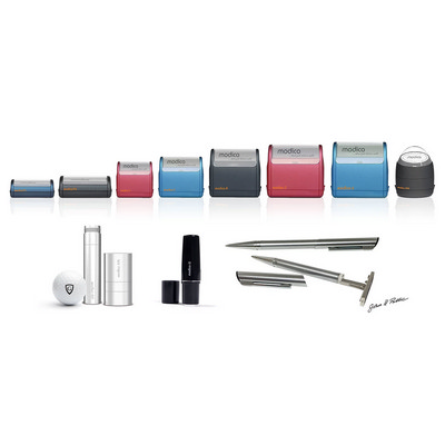 Modico R45 stamp blue mount blue imprint 42mm round imprint (1R45S01-0303_OXY)