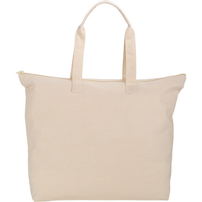 10 oz. Basic Cotton Canvas Zippered Tote (SM-7065_BUL)