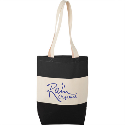 8oz Cotton Canvas Color Block Tote (SM-7228_BUL)