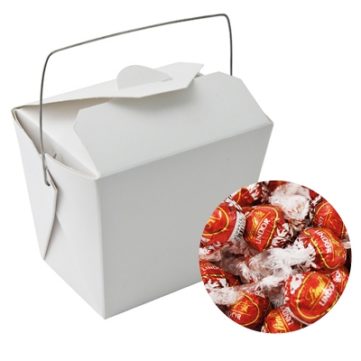 Paper Noodle Box with Lindor Balls