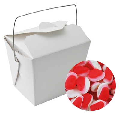 Paper Noodle Box with Strawberries & Cream