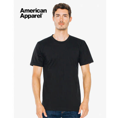 American Apparel Unisex Organic T-Shirt Colours (2001ORGW_BLACK_GILD)