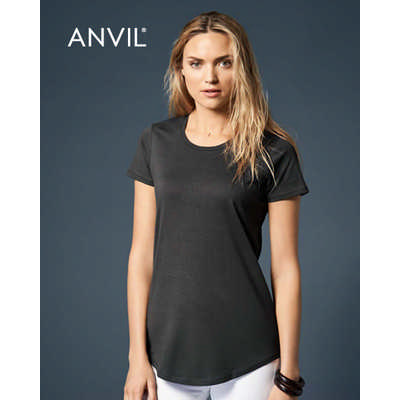Anvil Womens Black Tee Colours (790L_COLOURS_GILD)