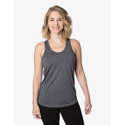 Ladies 100% Polyester Cooldry Heather Fabric Razor Back Singlet (BKRB725L_BSN)