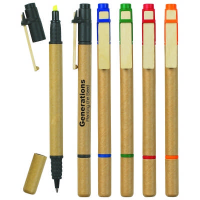 Dual Function Eco-Inspired Pen-Highlighter (HPEN662_OC)