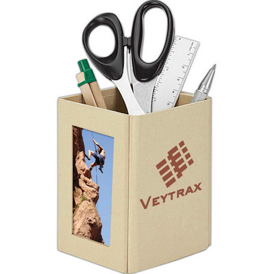 Recycle Paper With Photo Frame Pen Holder (PEHB05_OC)
