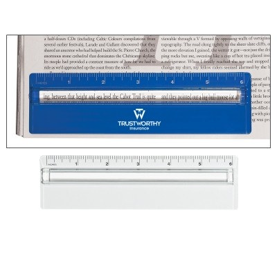 Plastic 15Cm Ruler With Magnifying Glass (RUS012_OC)