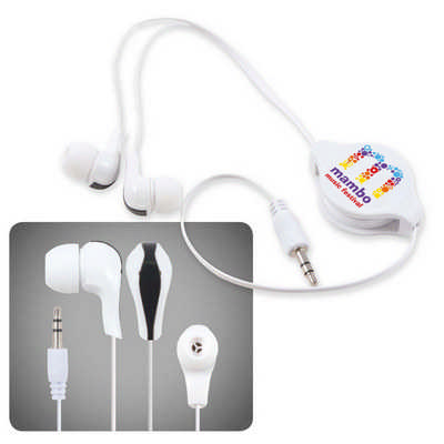 Zen Retractable Earbuds / Headphones (LL6151_LLPRINT)