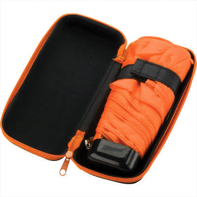 Mini Travel Umbrella in Case (SM-9472_RNG_DEC)