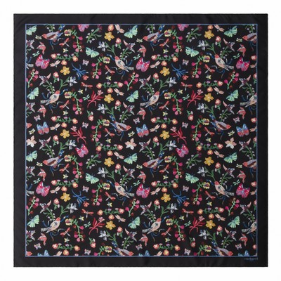 Silk scarf Butterfly Black (CFL734A_ORSO)