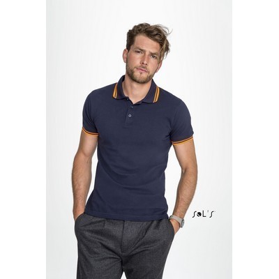 Polo shirt men s 100% ring spun cotton PASADENA (S00577_ORSO_DEC)