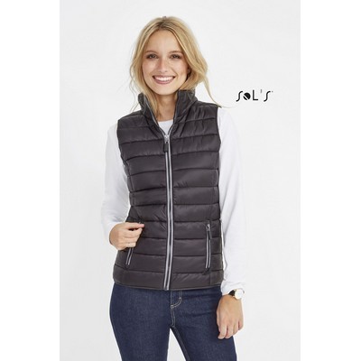 Vest women s puffer style contrast neck section WAVE (S01437_ORSO_DEC)