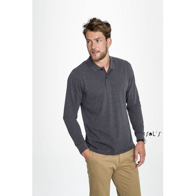 Polo shirt men s Long sleeve 100% cotton Pique PERFECT (S02087_ORSO_DEC)