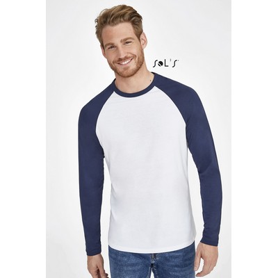 FUNKY LSL MENS TWO-COLOUR T-SHIRT WITH LONG RAGLAN SLEEVES (S02942_ORSO_DEC)