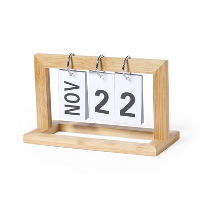 PERPETUAL DESK CALENDAR stand made from bamboo VITELIX (M1262_ORSO_DEC)
