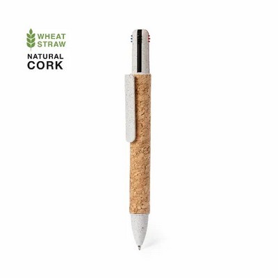 Pen 4 in 1 made from cork and wheat straw (M20227_ORSO_DEC)