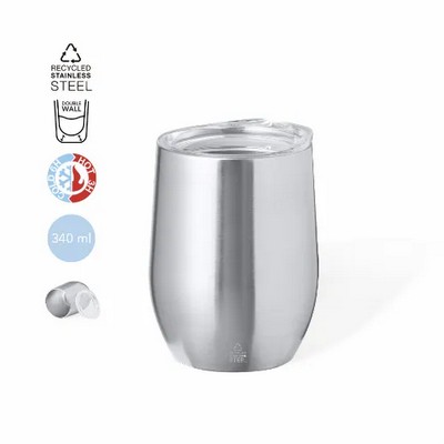 Insulated Cup in Recycled Stainless Steel - Yarton (M21028_ORSO_DEC)