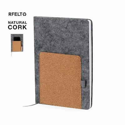 Notebook in RPET felt | Cork - Wilko (M21311_ORSO_DEC)