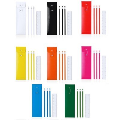 Pencil set with ruler in carboard sleeve Set Laptan (M4709_ORSO_DEC)