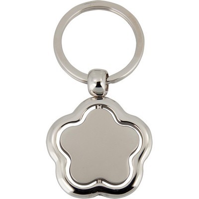 keyring rotating flower design metal (G1088_ORSO_DEC)