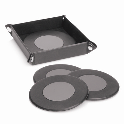 Coasters Set of 4 Round (L435_GL_DEC)