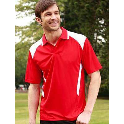 Adults Honey Comb Contrast Panel Polo (CP1215_BOC)