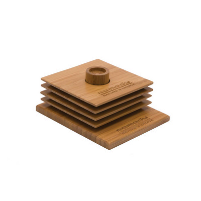Bamboo Coaster Set (ECO1116_PREMIER)