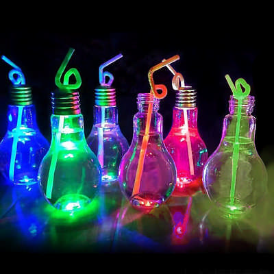 400ml Light Up Bulb Shaped Plastic Bottle (PCD051_PC)
