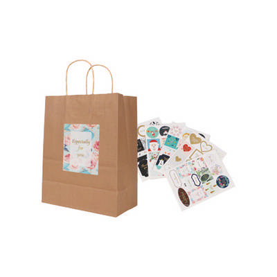 Twisted Handle Kraft Paper Bag(260x330x120mm) (PCPB012_PC)
