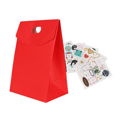 Die cut Handle Bag with Flap(150x220x100mm+80mm flap) (PCPB036_PC)