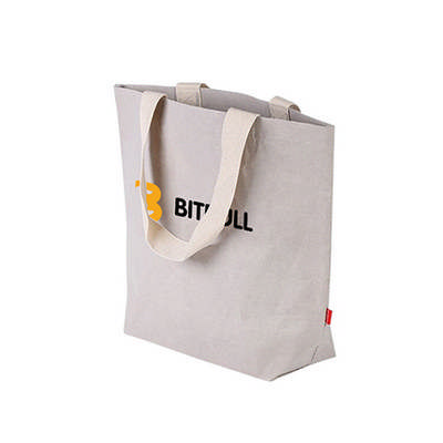 Large Washable Kraft Paper Bag with Cotton Handle(430x345x125mm) (PCPB185_PC)