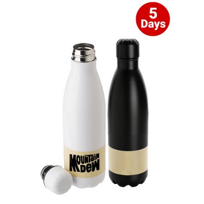 Bondi Vacuum Bottle With Bamboo Accent - Black (PS2010_bk_PS)