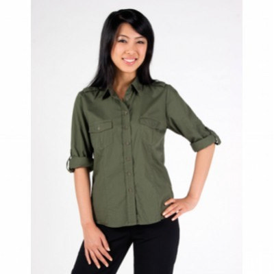 Ladies military long sleeve shirts (S002FL_RAMO)