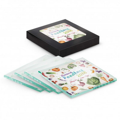 Saturn Glass Coaster Set of 4 - Full Colour (109779_TRDZ)