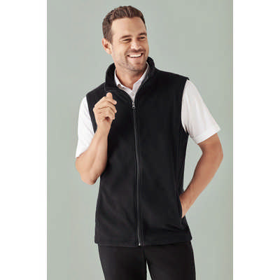 Mens Plain Micro Fleece Vest (F233MN_CARE)