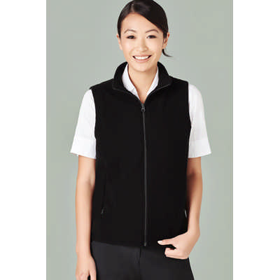 Ladies Plain Micro Fleece Vest (PF905_CARE)
