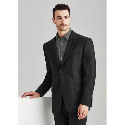 Mens Comfort Wool Stretch 2 Button Classic Jacket