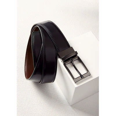 Mens Leather Reversible Belt