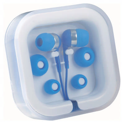 Ear Buds in Case Organiser - Blue