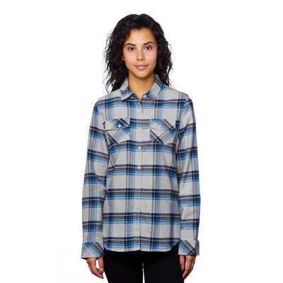 Burnside Apparel Ladies L-S Plaid Flannel Shirt - S-XL