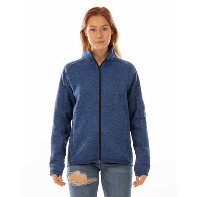 Burnside Apparel Ladies Full Zip Sweater Knit Jacket - S-XL