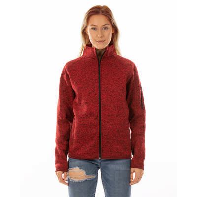 Burnside Apparel Ladies Full Zip Sweater Knit Jacket - 2XL-3XL