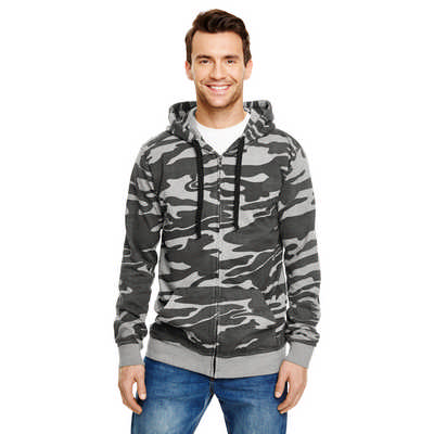 Burnside Apparel Mens French Terry Zip Hoodie - Print - 2XL-3XL