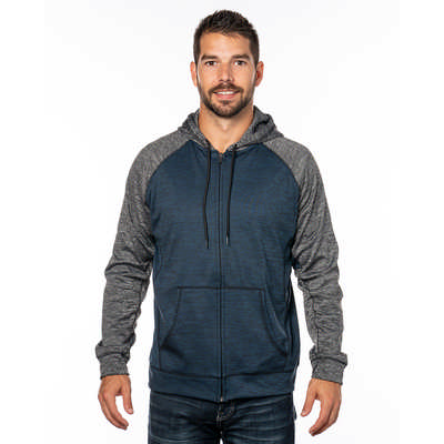 Burnside Apparel Mens Performance Tech Fleece Zip Hoodie - 2XL-3XL