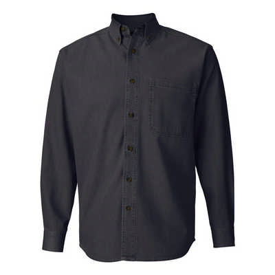 Burnside Apparel Mens L-S 100% Cotton Denim Shirt- Tall - LT